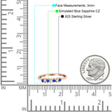 Round Dazzling Eternity Wedding Band Cubic Zirconia 925 Sterling Silver