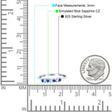 Round Dazzling Eternity Wedding Band Cubic Zirconia 925 Sterling Silver
