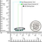 Round Dazzling Eternity Wedding Band Cubic Zirconia 925 Sterling Silver