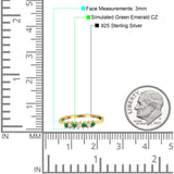 Round Dazzling Eternity Wedding Band Cubic Zirconia 925 Sterling Silver