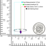 Solitaire Marquise Engagement Ring Cubic Zirconia 925 Sterling Silver