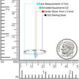 Solitaire Marquise Engagement Ring Cubic Zirconia 925 Sterling Silver