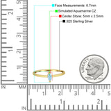 Solitaire Marquise Engagement Ring Cubic Zirconia 925 Sterling Silver