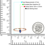 Solitaire Marquise Engagement Ring Cubic Zirconia 925 Sterling Silver