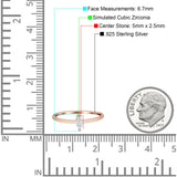 Solitaire Marquise Engagement Ring Cubic Zirconia 925 Sterling Silver