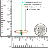 Solitaire Marquise Engagement Ring Cubic Zirconia 925 Sterling Silver