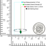 Solitaire Marquise Engagement Ring Cubic Zirconia 925 Sterling Silver