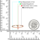 Solitaire Marquise Engagement Ring Cubic Zirconia 925 Sterling Silver