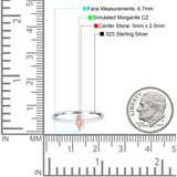 Solitaire Marquise Engagement Ring Cubic Zirconia 925 Sterling Silver