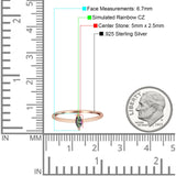 Solitaire Marquise Engagement Ring Cubic Zirconia 925 Sterling Silver