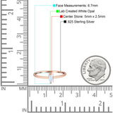 Solitaire Marquise Engagement Ring Cubic Zirconia 925 Sterling Silver