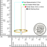 Solitaire Marquise Engagement Ring Cubic Zirconia 925 Sterling Silver