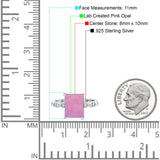 Vintage Emerald Cut Engagement Ring Simulated Cubic Zirconia 925 Sterling Silver