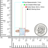 Vintage Emerald Cut Engagement Ring Simulated Cubic Zirconia 925 Sterling Silver