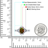 Vintage Inspired Art Deco Oval Engagement Ring Simulated Cubic Zirconia 925 Sterling Silver