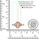 Vintage Inspired Art Deco Oval Engagement Ring Simulated Cubic Zirconia 925 Sterling Silver