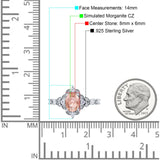 Vintage Inspired Art Deco Oval Engagement Ring Simulated Cubic Zirconia 925 Sterling Silver