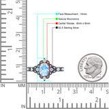 Halo Art Deco Oval Natural Moonstone Engagement Ring