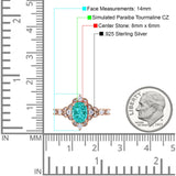 Vintage Inspired Art Deco Oval Engagement Ring Simulated Cubic Zirconia 925 Sterling Silver