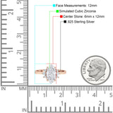 Vintage Marquise Engagement Ring Simulated Cubic Zirconia 925 Sterling Silver
