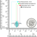 Vintage Marquise Engagement Ring Simulated Cubic Zirconia 925 Sterling Silver