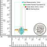 Vintage Marquise Engagement Ring Simulated Cubic Zirconia 925 Sterling Silver