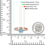 Art Deco Round Engagement Ring Simulated Cubic Zirconia 925 Sterling Silver