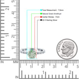 Vintage Dainty Round Natural Green Amethyst Prasiolite Engagement Ring