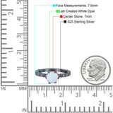 Art Deco Round Engagement Ring Simulated Cubic Zirconia 925 Sterling Silver