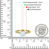 Art Deco Round Engagement Ring Simulated Cubic Zirconia 925 Sterling Silver