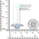 Elegant Hidden Halo Cushion Engagement Ring Cubic Zirconia 925 Sterling Silver
