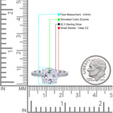 Elegant Hidden Halo Cushion Engagement Ring Cubic Zirconia 925 Sterling Silver