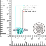 Elegant Hidden Halo Cushion Engagement Ring Cubic Zirconia 925 Sterling Silver