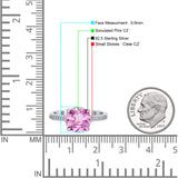 Elegant Hidden Halo Cushion Engagement Ring Cubic Zirconia 925 Sterling Silver