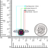 Elegant Hidden Halo Cushion Engagement Ring Cubic Zirconia 925 Sterling Silver