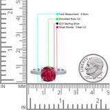 Elegant Hidden Halo Cushion Engagement Ring Cubic Zirconia 925 Sterling Silver