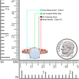 Elegant Hidden Halo Cushion Engagement Ring Cubic Zirconia 925 Sterling Silver