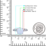 Elegant Hidden Halo Cushion Engagement Ring Cubic Zirconia 925 Sterling Silver