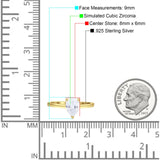 Solitaire Pear Hidden Halo Engagement Ring Cubic Zirconia 925 Sterling Silver