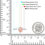 Solitaire Pear Hidden Halo Engagement Ring Cubic Zirconia 925 Sterling Silver