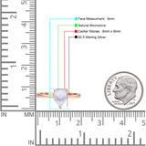 Teardrop Pear Hidden Halo Natural Moonstone Engagement Ring