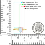 Solitaire Pear Hidden Halo Engagement Ring Cubic Zirconia 925 Sterling Silver