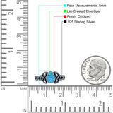 Celtic Pear Lab Opal Ring Solid Oxidized 925 Sterling Silver