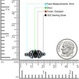 Celtic Pear Lab Opal Ring Solid Oxidized 925 Sterling Silver