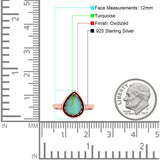 Petite Dainty Pear Lab Opal Ring Solid Oxidized 925 Sterling Silver