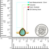 Petite Dainty Pear Lab Opal Ring Solid Oxidized 925 Sterling Silver