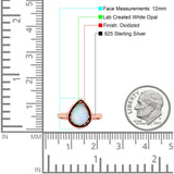 Petite Dainty Pear Lab Opal Ring Solid Oxidized 925 Sterling Silver