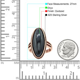 Oval New Design Thumb Ring Statement Fashion Oxidized Solid 925 Sterling Silver