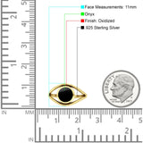 Round Thumb Ring Statement Fashion Oxidized Lab Created Opal Solid 925 Sterling Silver