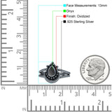 Dainty Pear Thumb Ring Statement Fashion Oxidized Solid 925 Sterling Silver